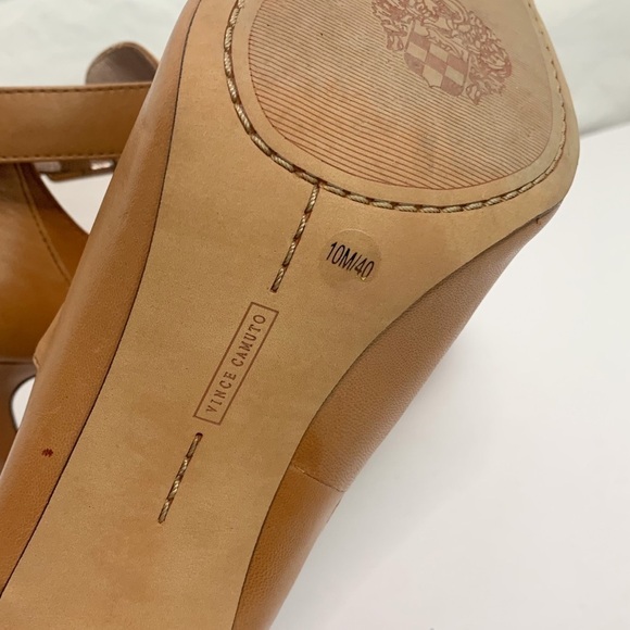 VINCE CAMUTO Leather Open Toe Ankle Booties - Picture 10 of 13